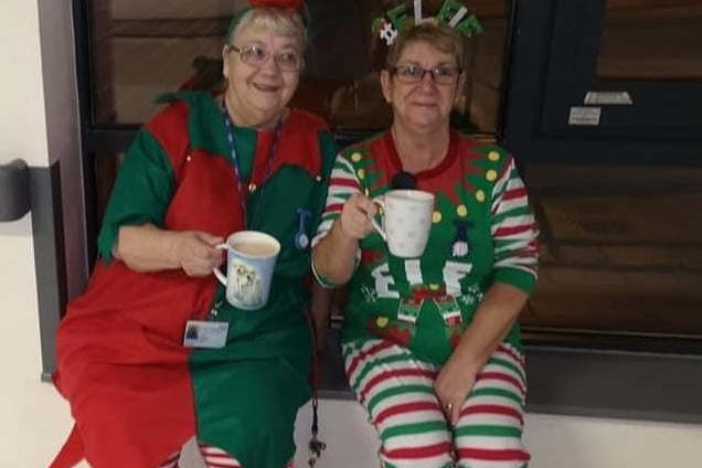 Kelly Marie writes: "This is my mum Wendy Allen and her friend Linda dressing up at Christmas for the patients two years ago like they do every year. They work at the Community Hospital. My mum and her colleagues are all inspirational and even though Covid has been hard, they’ve stuck together and battled through. They are all my NHS heroes because I strongly believe without my mum and colleagues, the Community Hospital just wouldn’t be the same."