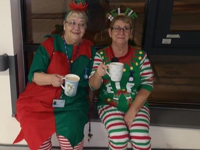 Kelly Marie writes: "This is my mum Wendy Allen and her friend Linda dressing up at Christmas for the patients two years ago like they do every year. They work at the Community Hospital. My mum and her colleagues are all inspirational and even though Covid has been hard, they’ve stuck together and battled through. They are all my NHS heroes because I strongly believe without my mum and colleagues, the Community Hospital just wouldn’t be the same."