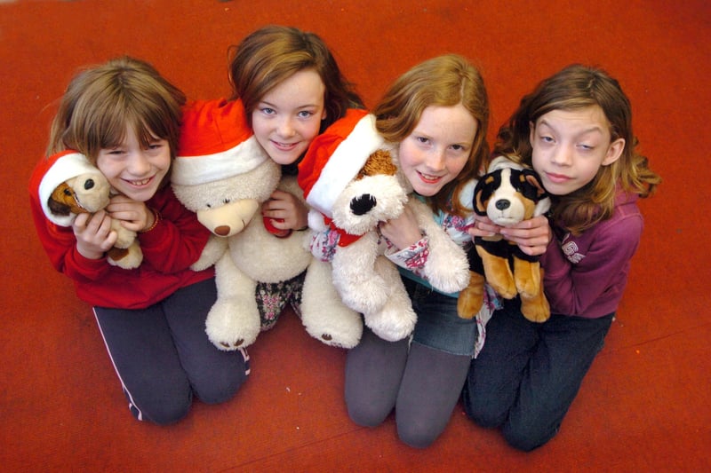 Carrfield School Christmas fair in 2011. Christmas toys with from left Claudia Richards 9, Maisie Dyer 10,Hannah Davies 10 and Megan Hughes 10