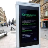 An electronic bilboard advises on coronavirus in Sheffield - Mike Egerton/PA Wire