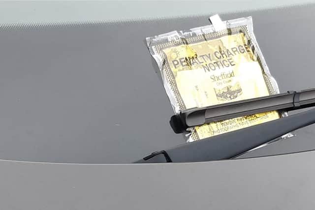 Sheffield’s Ecclesall Road was the worst-hit street in Yorkshire for parking fines last year, according to research. Picture shows a Sheffield Council parking ticket