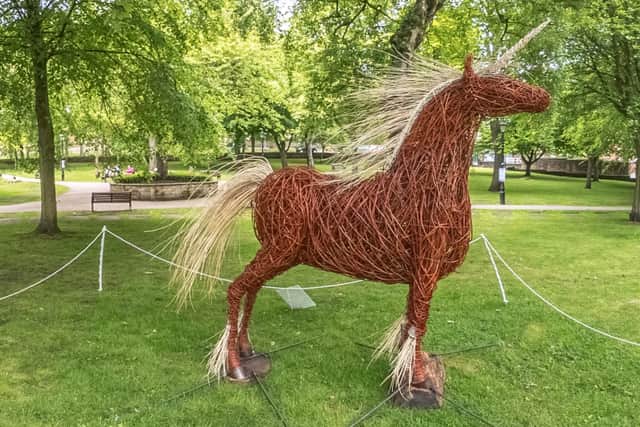 Sigmund the unicorn is the official emblem of Barnsley’s German twin town Schwabisch Gmund