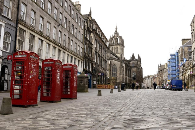 With most people refusing to travel, the usual tourist hot spots such as the Royal Mile are almost empty. Picture: Lisa Ferguson