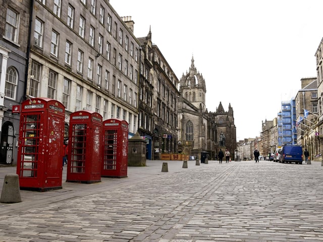With most people refusing to travel, the usual tourist hot spots such as the Royal Mile are almost empty. Picture: Lisa Ferguson