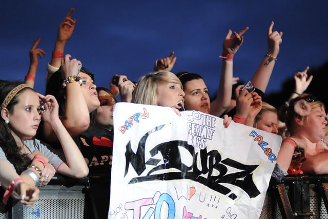N-Dubz fans watch their heroes at the Pop Party in the Park at Clumber Park in 2010.