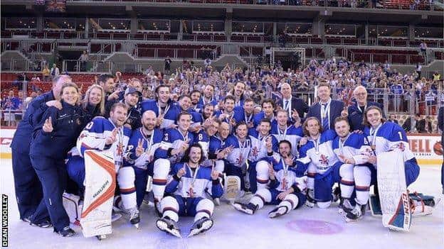 GB side after winning promotion in Hungary. Photo: Dean Woolley.