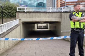 A boy, 17, is fighting for life after a stabbing in an underpass of St Mary's Gate in Sheffield city centre.