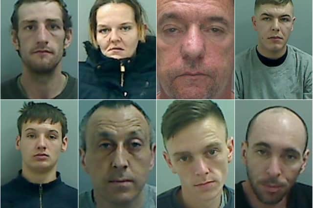 Some of the criminals from the Hartlepool area who have started jail terms recently.
