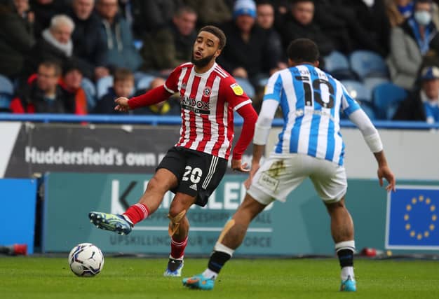 Jayden Bogle of Sheffield United in action: Simon Bellis / Sportimage
