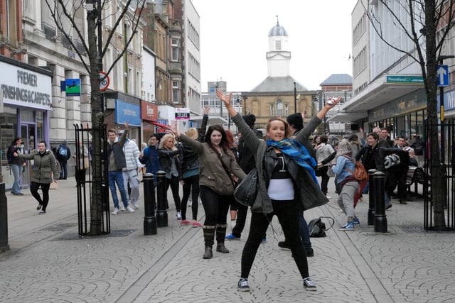 A spontaneous dance from these college students in the Market Place and King Street got plenty of attention in 2013.