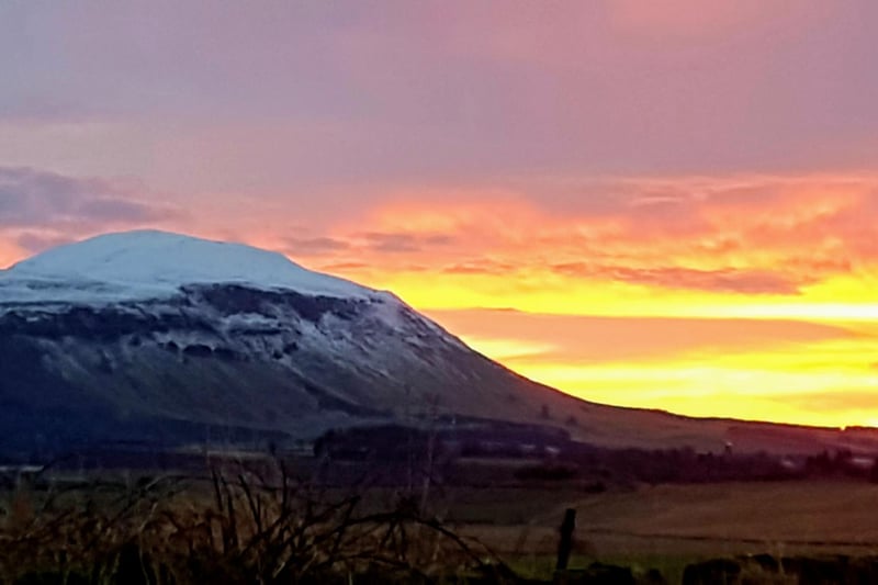 Angela Pearson took this picture of sunset over the Lomonds.