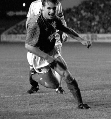 McCoist scored the second of a 2-0 win over Dynamo Kiev at Ibrox in September, 1987