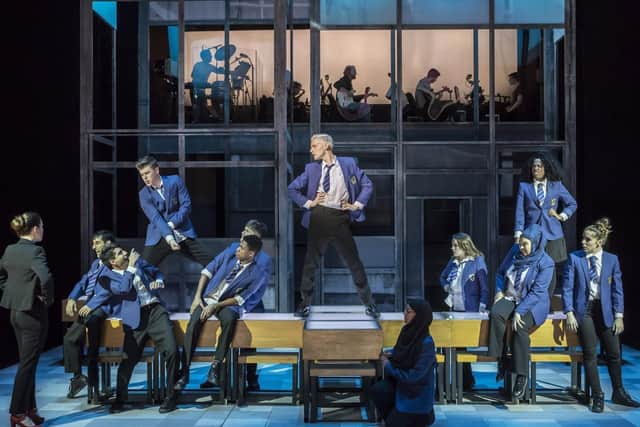 The cast of Everybody's Talking About Jamie - with John McCrea, centre, as Jamie New at the Crucible in 2017.