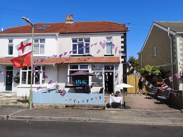 In Liden Grove, Gosport, there was lots of bunting on display.