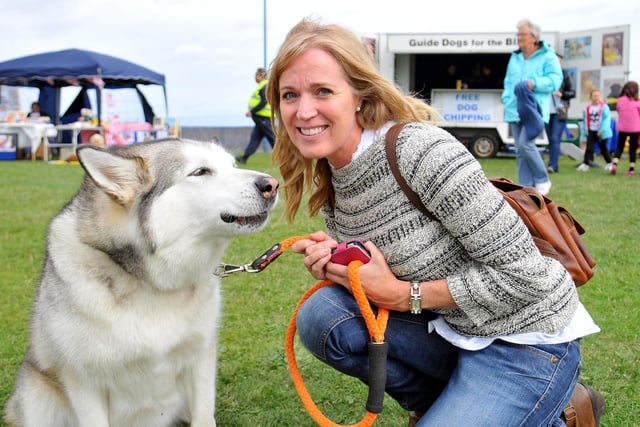 Diane Barkley with her dog Kiera during a Family Fun Day in aid of Guide Dogs for the Blind in 2013. Were you there?
