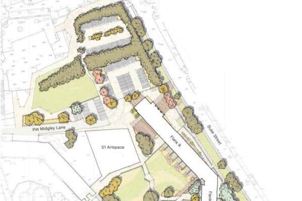 Landscaping plan for phase four of Park Hill redevelopment. Residents said a storm could be brewing over the latest Park Hill redevelopment phase because of plans to build a car park on communal fields.