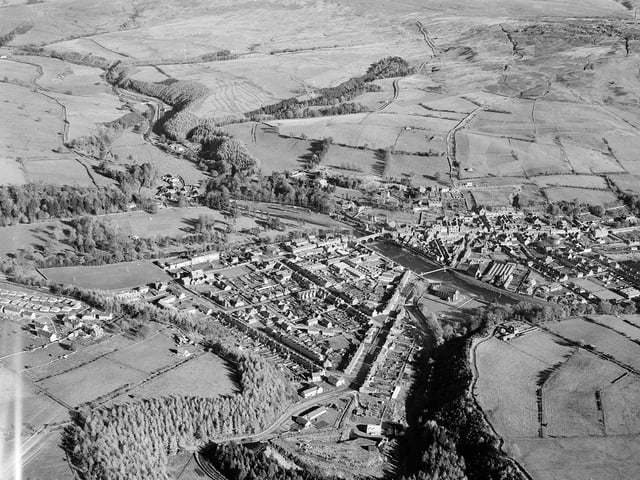 Aerial view of Langholm, Dumfriesshire