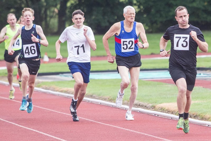 Saturday's 800m race was won by Michael Turnbull, No 73, of Gala Harriers