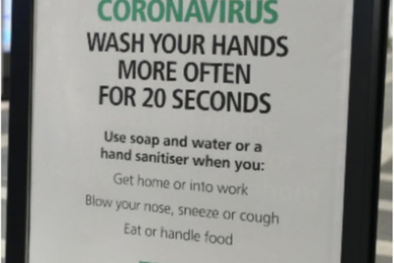 Hand sanitising and warning posters have become the norm in Doncaster.