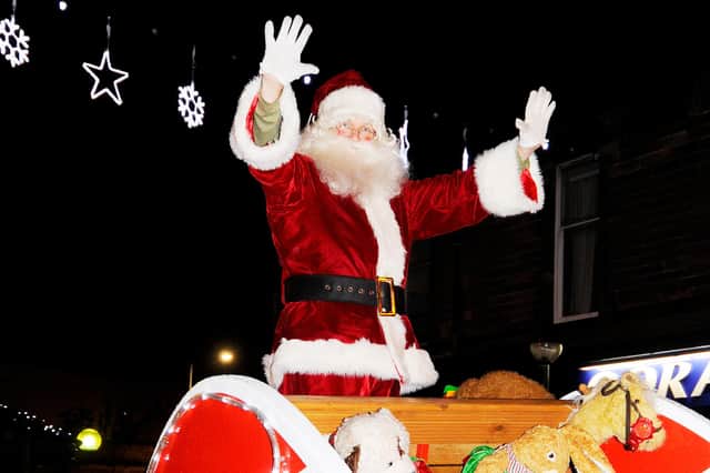 Santa was always a welcome guest at the Grangemouth Christmas lights switch on