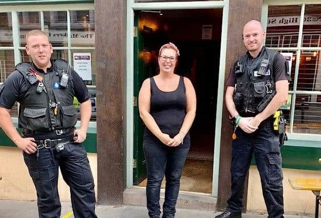 There were increased police patrols in Sheffield city centre ahead of pubs reopening.