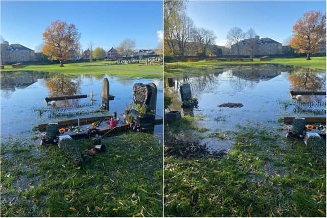Sections of Abbey Lane Cemetery have been reportedly flooded for the past 10 days following heavy rainfall in the last two weeks.
