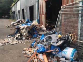 Fly-tipping at the site