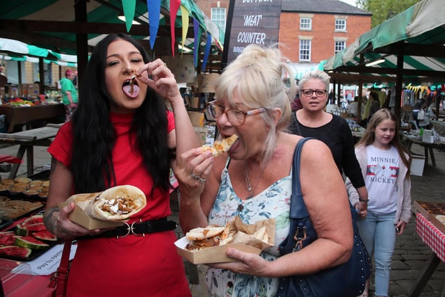 Charlie and Dianne Dallas enjoyed their wraps at the Chesterfield Vegan Market in 2019