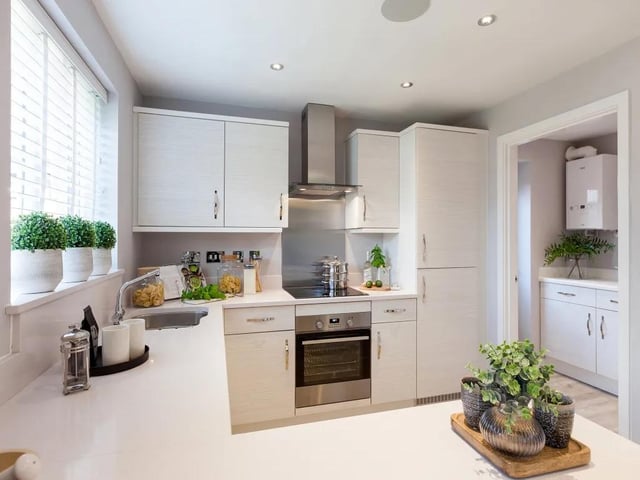 This three bedroom detached house St. Georges Avenue, Havant, is on sale. It is listed by Persimmon Homes - St Georges Keep, as price on application (POA).
