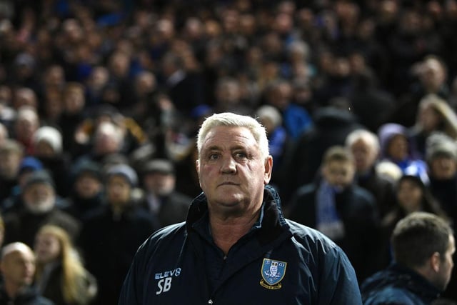 Steve Bruce didn't hang around very long before heading to Newcastle United where his popularity matches that at Wednesday. With wins from 18 games, Bruce left with a win rate just short of 39%.  (Photo by Stu Forster/Getty Images)