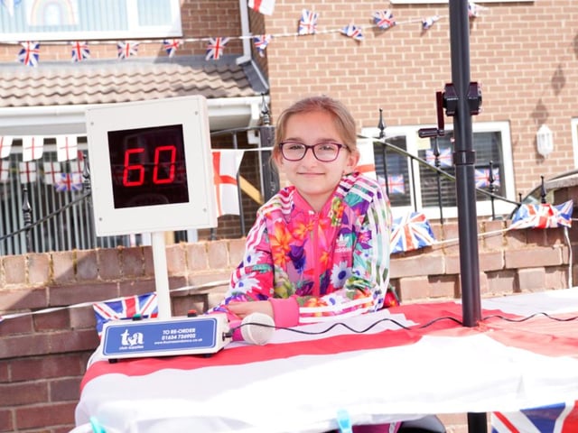 Summer Hartsgrove bingo caller.at Mayfield Crescent, Askern. Picture: Chris Bevan