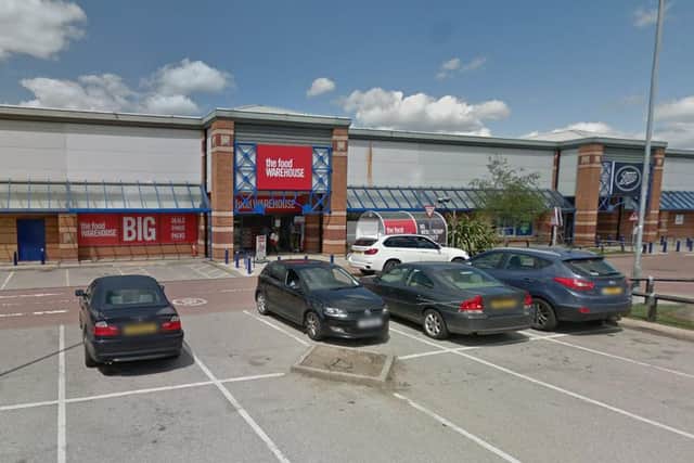 The robbery happened just outside The Food Warehouse at Heeley Retail Park (pic: Google)