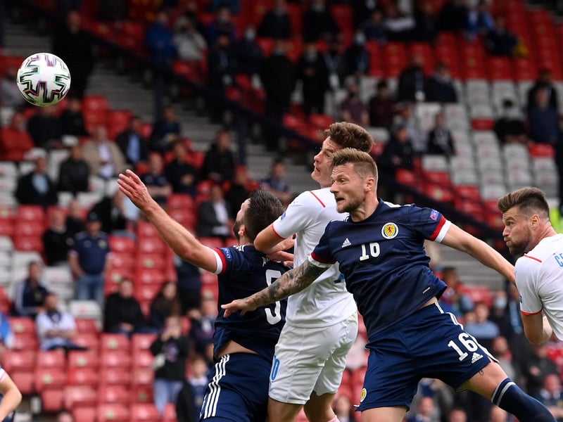 What could be said of Hanley can pretty much be offered up of his back-three companion. The biggest issue for the dogged Leeds United captain is the fact he isn’t Kieran Tierney, the loss of the rampaging Arsenal defender upsetting Scotland’s balance.