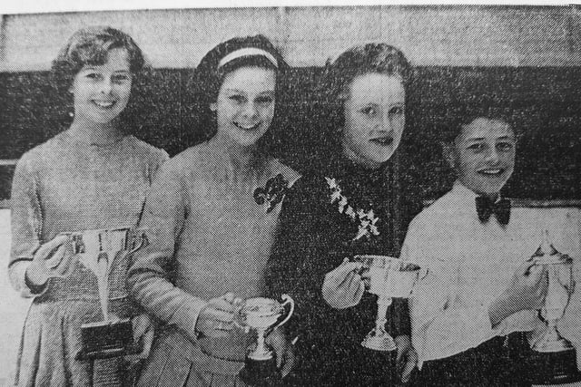 Kirkcaldy Figure Skating Club staged its championships at Kirkcaldy Ice Rink.
Pictures are winners Maureen Wishart, Sheila Thomson, Margaret Low and John Christie.