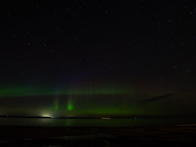 The town of Nairn in North-east Scotland is a good place to see the Northern Lights this winter.