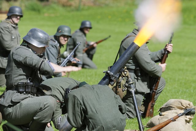 Over 600 re-enactors playing out life in Ancient Rome to World War Two took part in the Sheffield Fayre at Norfolk Park in 2010. Pictured here that year is a wartime German mortar in a battle reenactment
