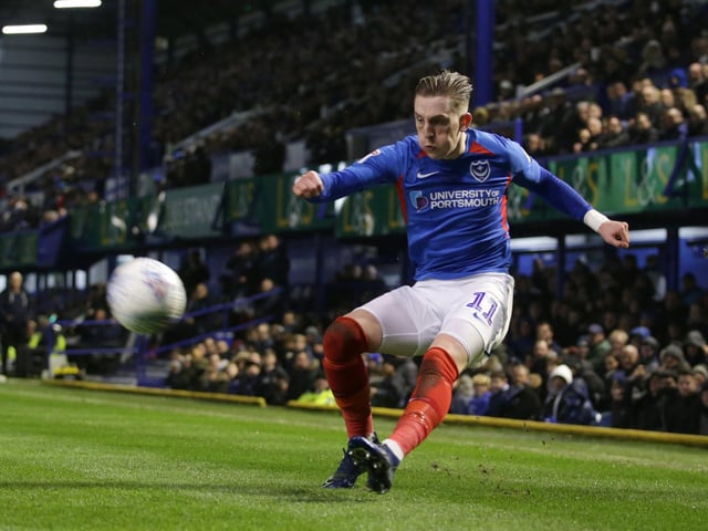 Pepped Pompey up down the left after he was introduced. One shot forced a save, while another cross led to Andy Cannon having a chance