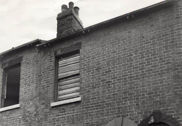 Derelect housing in Spencer Road, Heeley, Sheffield, March 2, 1970
