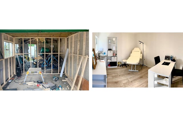Sophie White from Stubbington, sent in these pictures of her DIY lockdown project. She has turned her garage into a beauty treatment room. Wow!