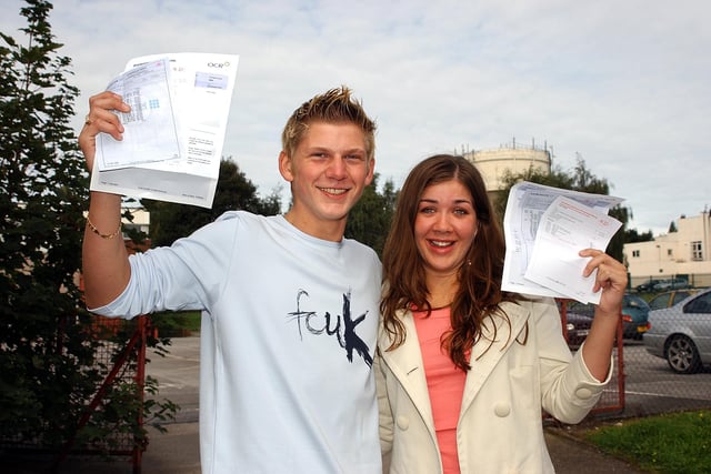 Jason Moran and Francesca Walters, celebrated their GCSE exams in 2004