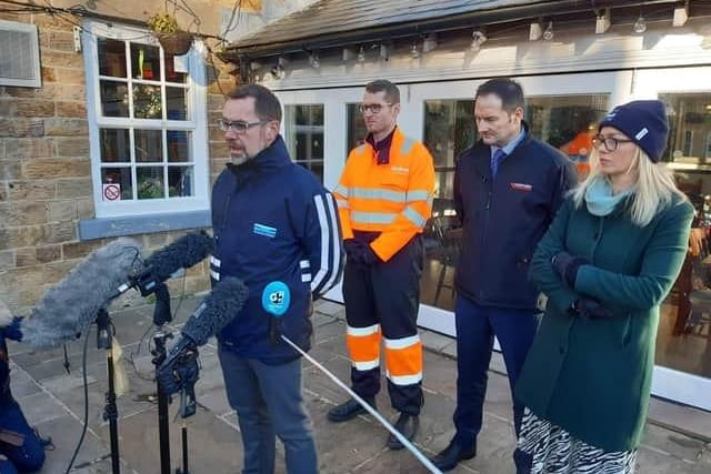 At a press conference at The Peacock on Stannington Road on December 8, while director of water at Yorkshire Water Neil Dewis was making a statement, two members of public angrily interrupted the event to voice their complaints. Lyndsey Hudson said there hadn't "been any Yorkshire Water people on the ground" and called the firm "disgraceful". Tim Jones said his elderly mum Edna was still without heating and loudly accused Yorkshire Water of being more interested in shareholders.
