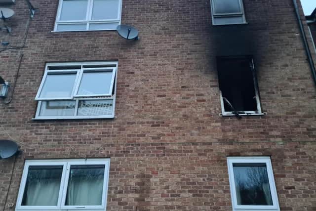 A fire broke out in a block of flats on Batemoor Road, Batemoor, Sheffield, last night