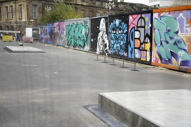 Marioland Skate park on Castlegate and Exchange Street in Sheffield
