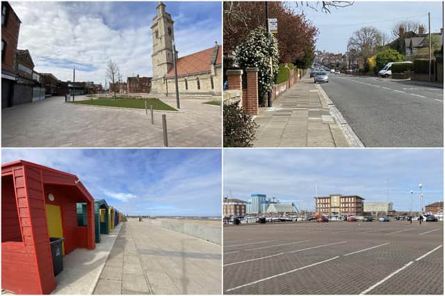 Church Square, Park Road, Seaton Carew and Navigation Point were all very quiet as the second week of the nationwide lockdown began.