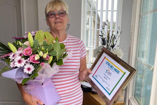 The Extra Mile Award (Sponsored by Mayfield Insurance Brokers).
Janet Peers won the category for combining working in a care home, treating residents as part of her own family,  looking after her own family and 'providing care to loved ones'.