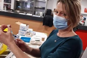 Sheffield’s public health boss has warned the city faces a ‘substantial’ fresh wave of the coronavirus. Pictured is a doctor preparing to give a Covid vaccination