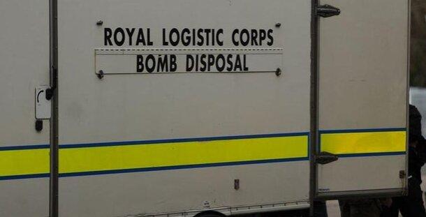 Bomb disposal units swooped on the scene this afternoon.