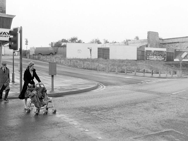 The former buildings were demolished, and this area is now the entrance to St Peter's Retail Park.
