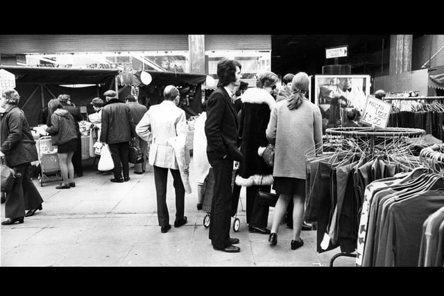 The flea market at the Tricorn Centre in Portsmouth in 1973. Did you ever go to the market?