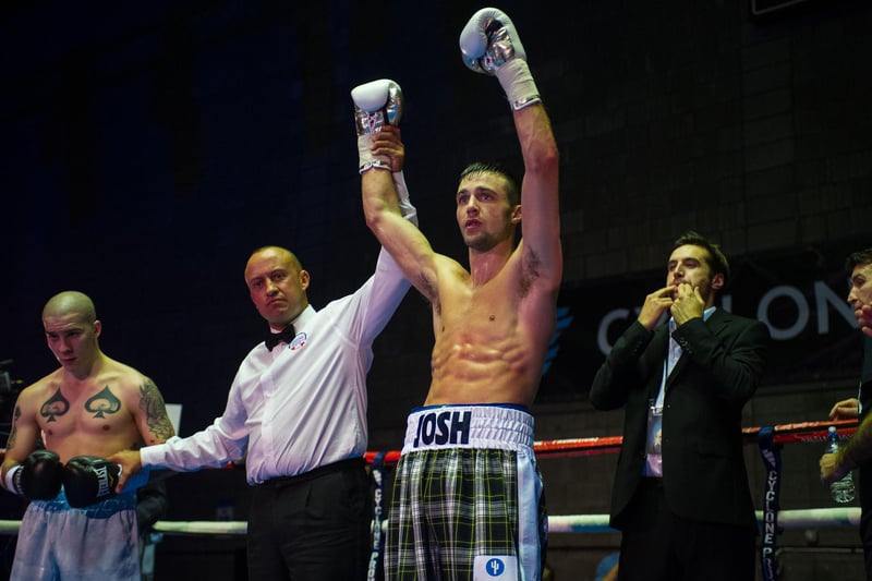 In only his second professional fight, Josh Taylor ripped into Hungarian lightweight champion Adam Mate from the first bell and, within 90 seconds, the contest was brought to an end at a raucous Meadowbank. It was Taylor's professional hometown debut and he didn't disappoint against an opponent who came into the contest with 15 victories under his belt.